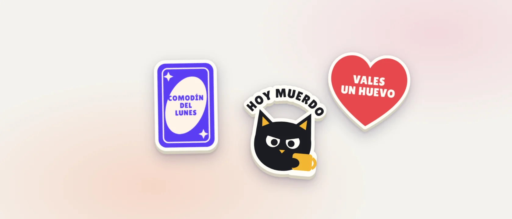Tres clacs para regalar: un comodín del lunes, un gato y un corazón
