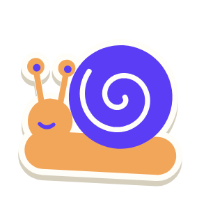 Clac con forma de un caracol