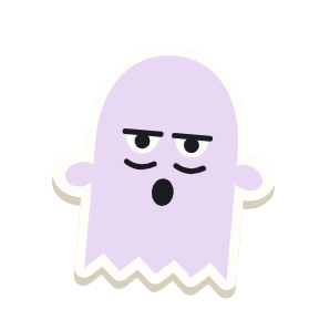 Clac con forma de un fantasma