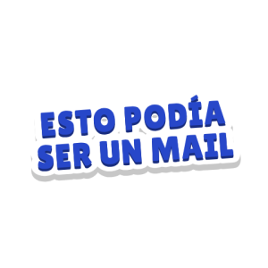 Clac de letras recortadas que dice «ESTO PODÍA SER UN MAIL»