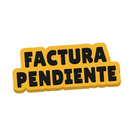 Clac de letras recortadas que dice «FACTURA PENDIENTE»