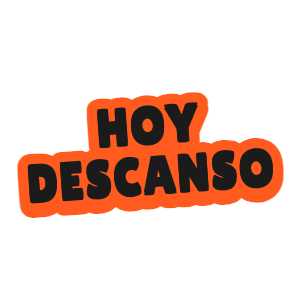 Clac de letras recortadas que dice «HOY DESCANSO»