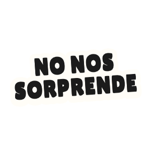 Clac de letras recortadas que dice «NO NOS SORPRENDE»