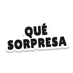 Clac de letras recortadas que dice «QUÉ SORPRESA»