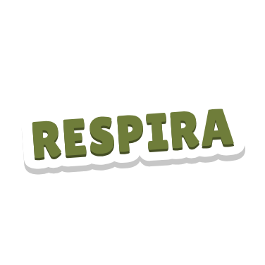 Clac de letras recortadas que dice «RESPIRA»