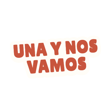 Clac de letras recortadas que dice «UNA Y NOS VAMOS»