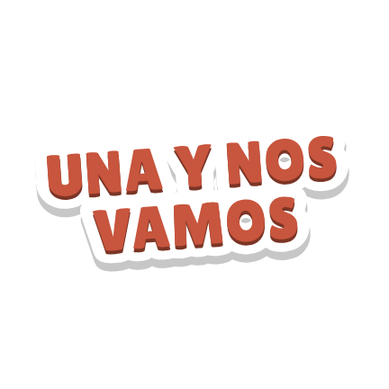 Clac de letras recortadas que dice «UNA Y NOS VAMOS»