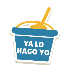 Clac con forma de una fregona y el texto «YA LO HAGO YO»