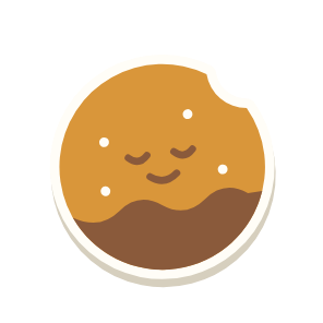 Clac con forma de una galleta