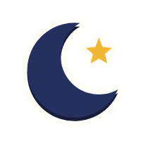 Clac con forma de una luna
