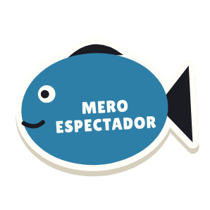 Clac con forma de un mero y el texto «MERO ESPECTADOR»