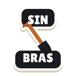 Clac con forma de una pala y el texto «SIN BRAS»