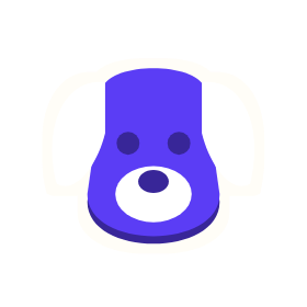 Clac con forma de la cara de un perro