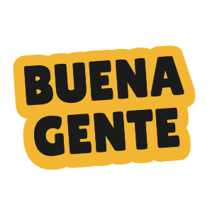 Clac de rótulo que dice «BUENA GENTE»
