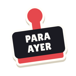 Clac con forma de un sello de urgente y el texto «PARA AYER»