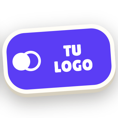 Clac de ejemplo con el texto «TU LOGO»